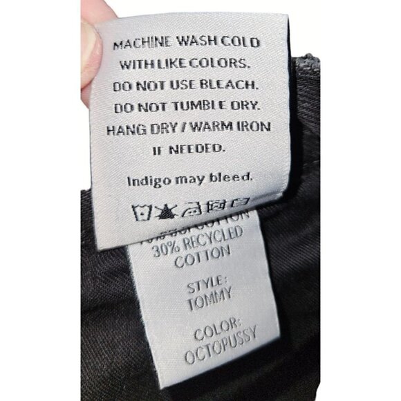 Boyish Tommy Jean Size 27 4 Black High Rise Straight Leg Button Fly Distressed - Picture 13 of 14